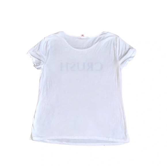 Victoria's Secret White Crush Graphic Lounge Short Sleeve Tee Small Women’s - Picture 3 of 5